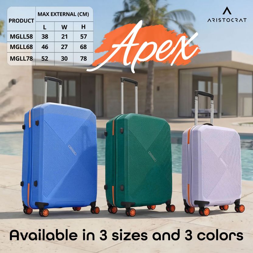 ARISTOCRAT Apex 22 Inch Blue Luggage - Image 8