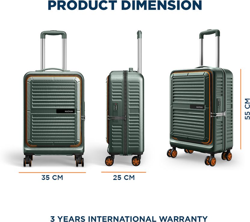 Safari THERON 55 4W DUSK GREEN Cabin Suitcase 8 Wheels - 22 Inches Dusk Green - Image 8