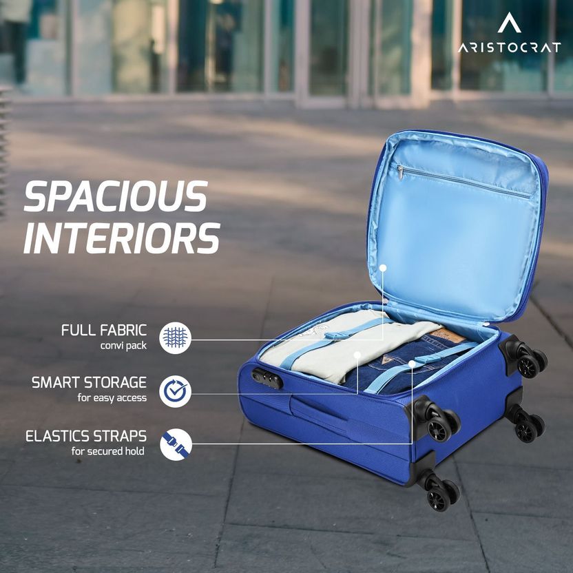 ARISTOCRAT Drift Trolley Bag 22 inch Blue - Image 5