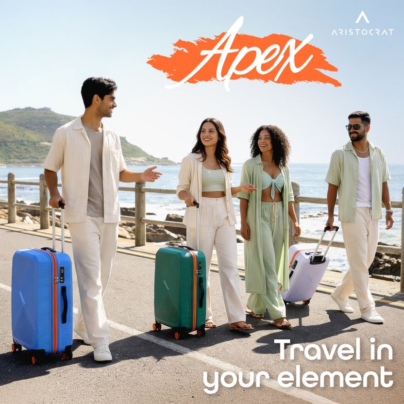 ARISTOCRAT Apex 22 Inch Blue Luggage - Image 4