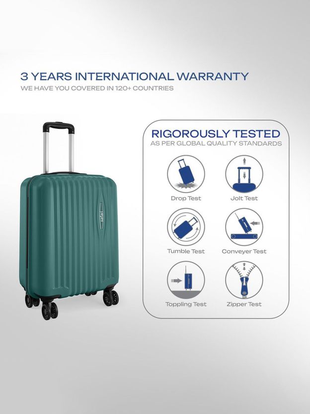 SAFARI Glimpse Pro 56 Cabin Suitcase 4 Wheels - 22 22 Sage Green - Image 7