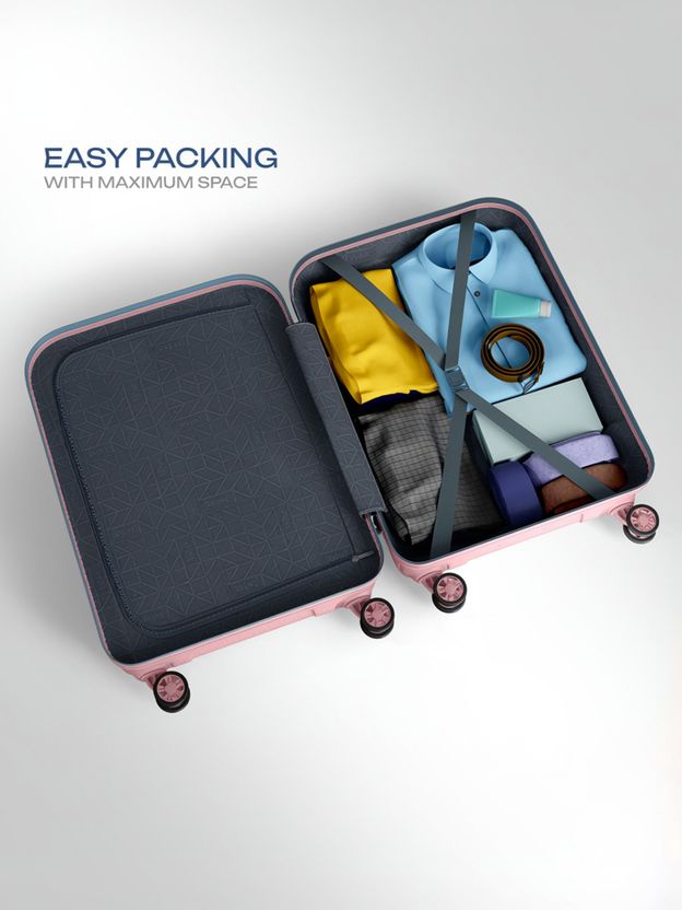 SAFARI Eclipse Neo 55 4W 22 Inch Rose Gold Suitcase - Image 6