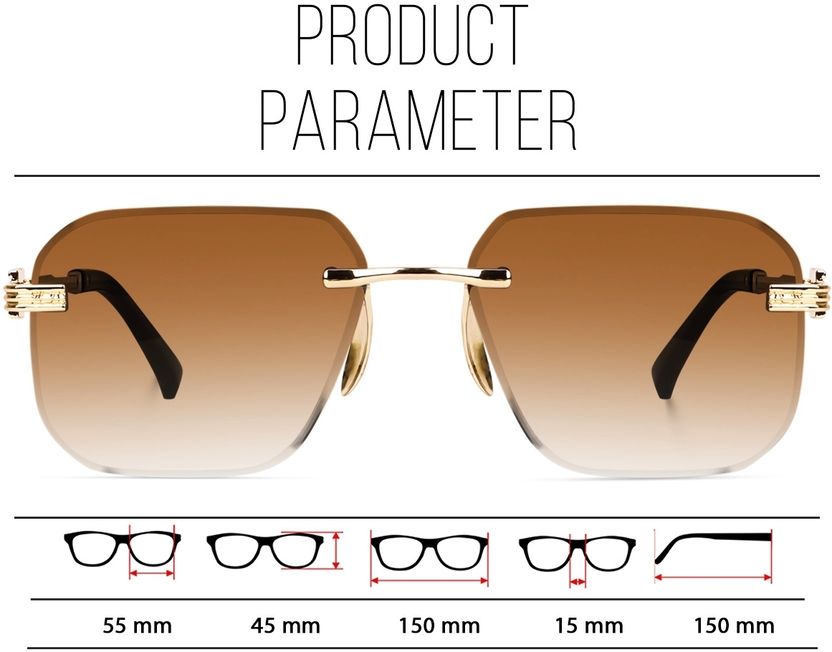 Buy Being Better Rectangular Oversized Sunglasses Brown - Image 8
