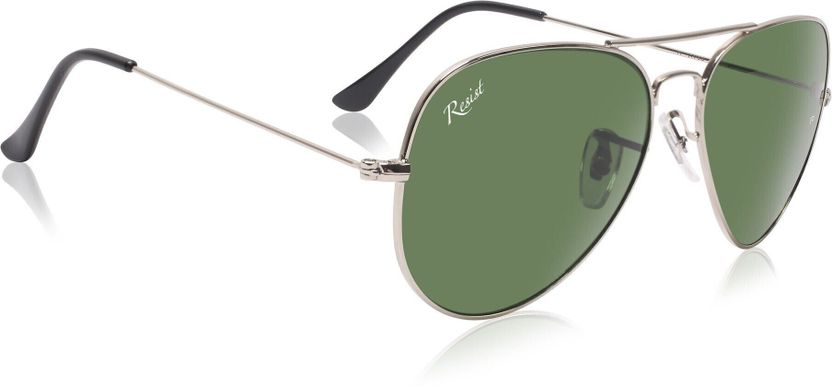 Buy RESIST EYEWEAR Aviator Sunglasses Green - Image 4