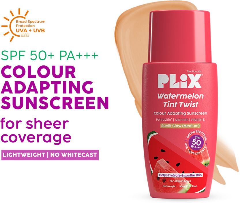 The Plant Fix Plix Sunscreen SPF 50 PA++++ Watermelon Tint - Image 1