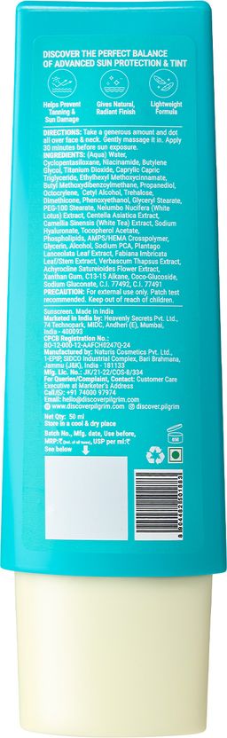 Pilgrim Sunscreen SPF 50+ PA++++ Tinted White Lotus - Image 9