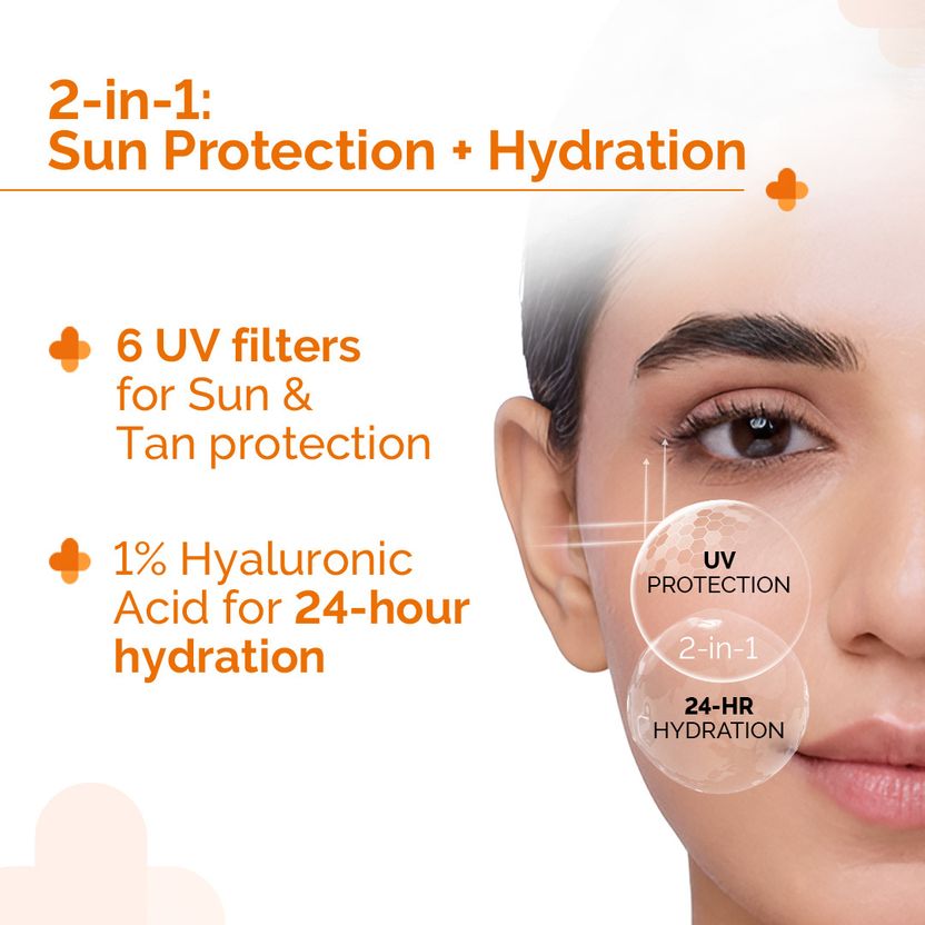 The Derma Co Sunscreen SPF 50 PA++++ 1% Hyaluronic - Image 3