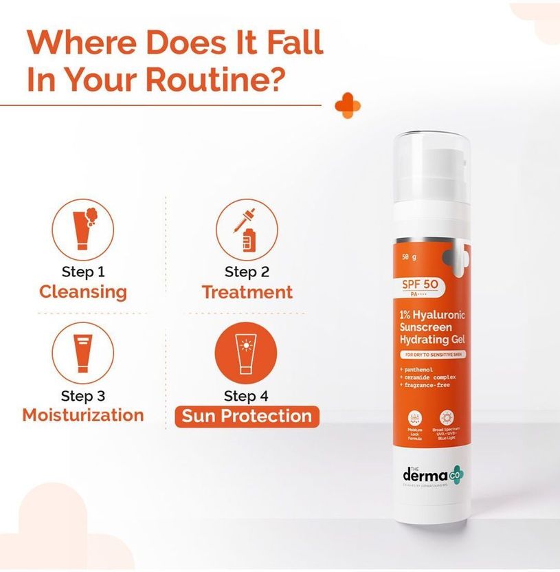 The Derma Co Sunscreen SPF 50 PA++++ 1% Hyaluronic - Image 4