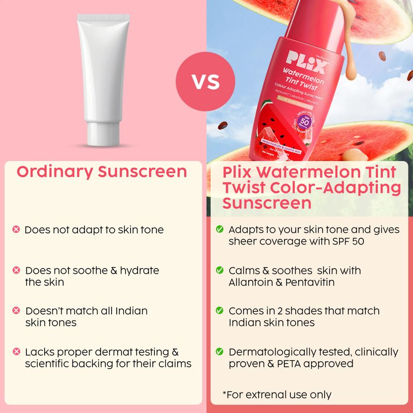 The Plant Fix Plix Sunscreen SPF 50 PA++++ Watermelon Tint - Image 4