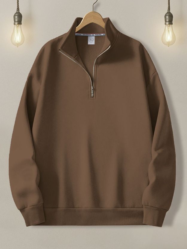 Fashion And Youth Full Sleeve Solid Men Sweatshirt - Image 7
