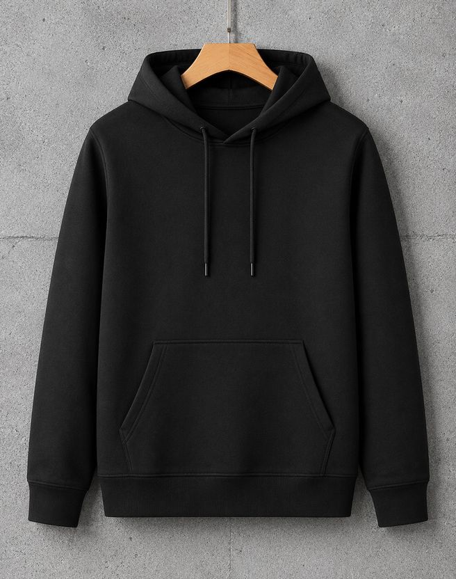 DELGAN Full Sleeve Solid Men Sweatshirt - Image 2