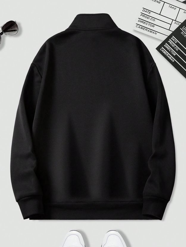 Fashion And Youth Full Sleeve Solid Men Sweatshirt - Image 2