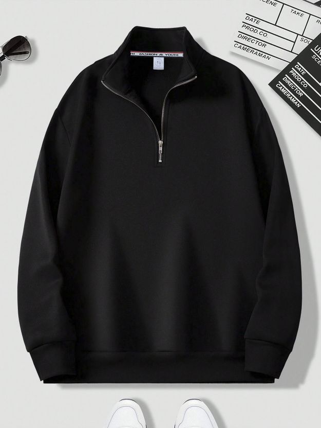 Fashion And Youth Full Sleeve Solid Men Sweatshirt - Image 1