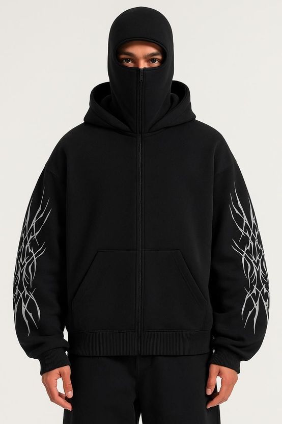Be Savage Men Full Sleeve Printed Hooded Sweatshirt - Image 3