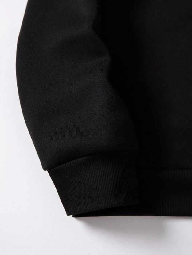 Fashion And Youth Full Sleeve Solid Men Sweatshirt - Image 4