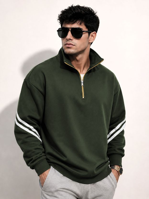 TRIPR Full Sleeve Striped Men Sweatshirt - Image 7