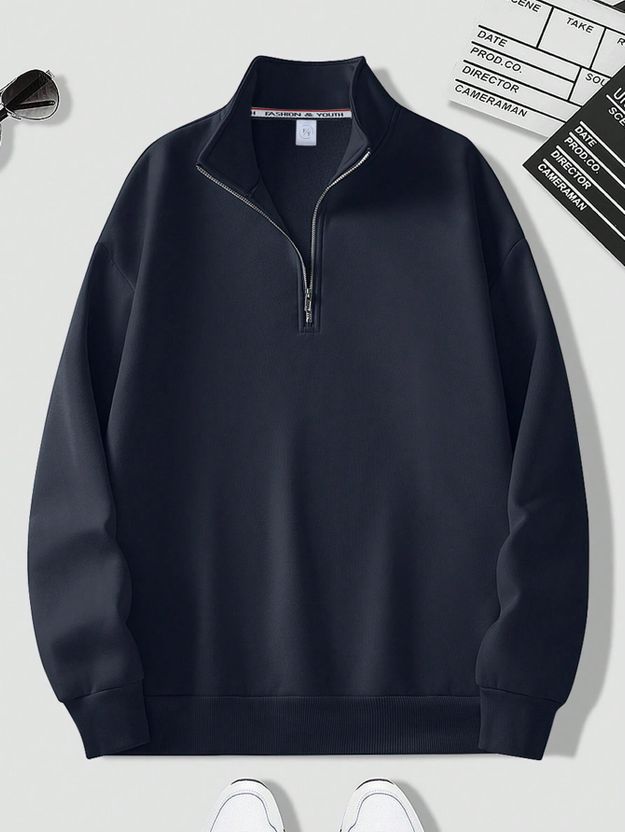 Fashion And Youth Full Sleeve Solid Men Sweatshirt - Image 8