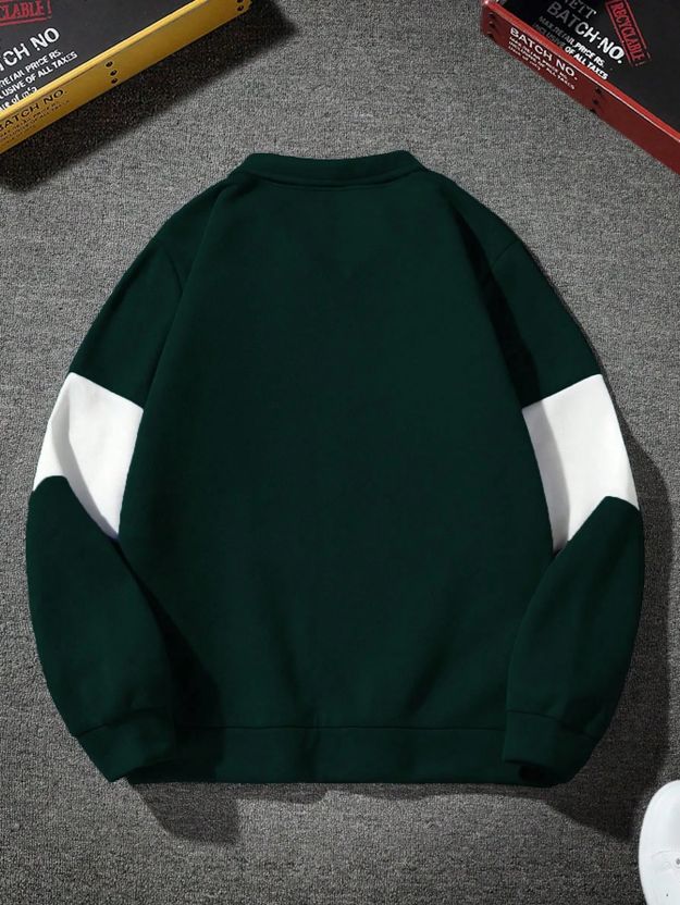 Pagalpan Men Full Sleeve Color Block Sweatshirt - Image 2