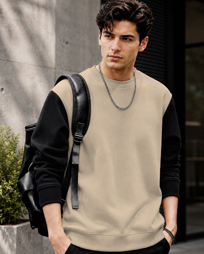 TRIPR Full Sleeve Color Block Men Sweatshirt - Image 1
