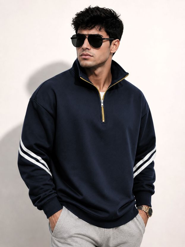 TRIPR Full Sleeve Striped Men Sweatshirt - Image 8
