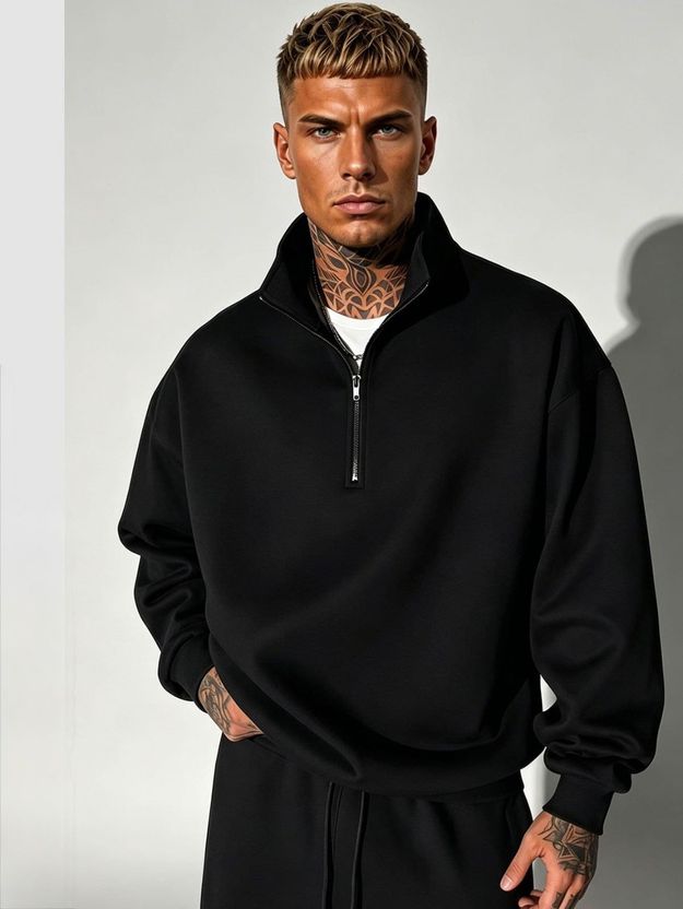 Stockton Full Sleeve Solid Men Sweatshirt - Image 1