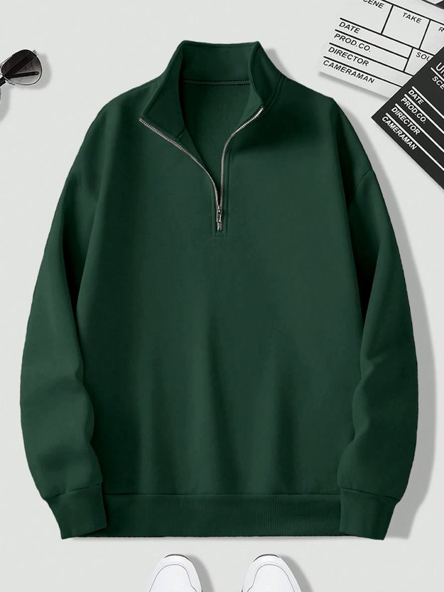 Fashion And Youth Full Sleeve Solid Men Sweatshirt - Image 6