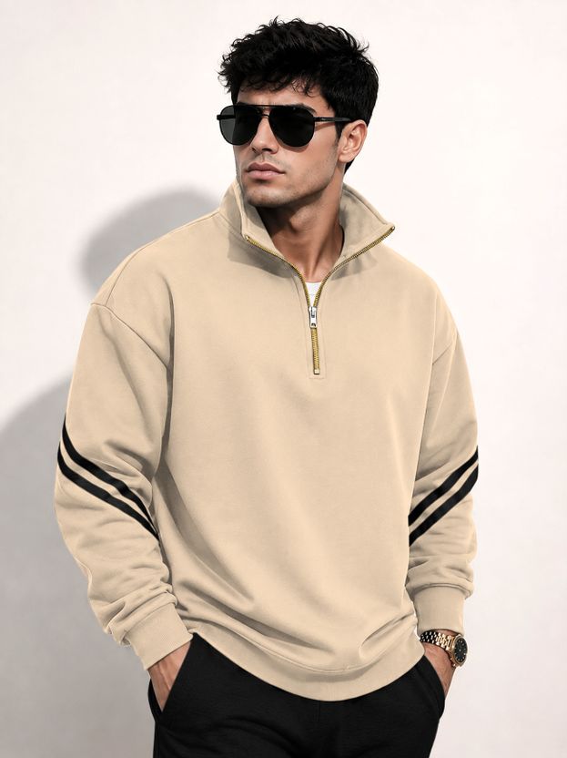 TRIPR Full Sleeve Striped Men Sweatshirt - Image 1
