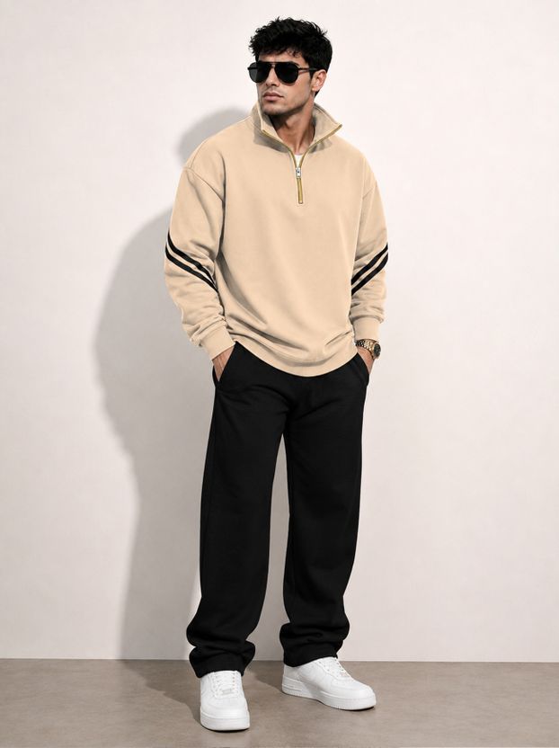 TRIPR Full Sleeve Striped Men Sweatshirt - Image 3