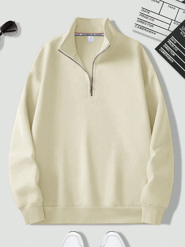 Fashion And Youth Full Sleeve Solid Men Sweatshirt - Image 9