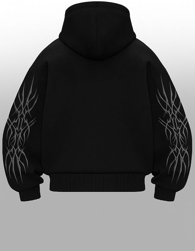 Be Savage Men Full Sleeve Printed Hooded Sweatshirt - Image 2