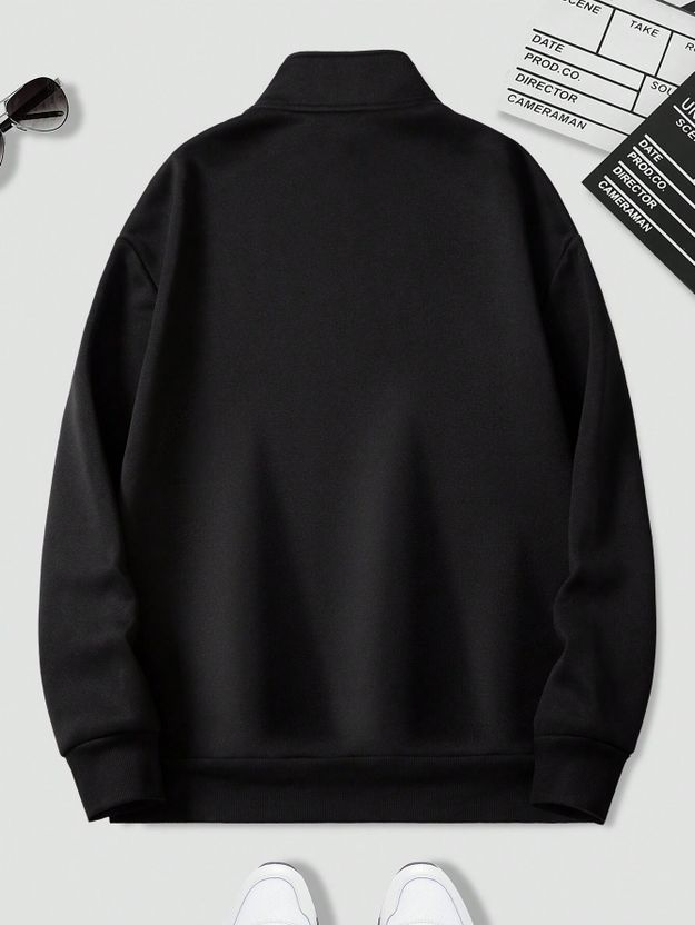 Stockton Full Sleeve Solid Men Sweatshirt - Image 2