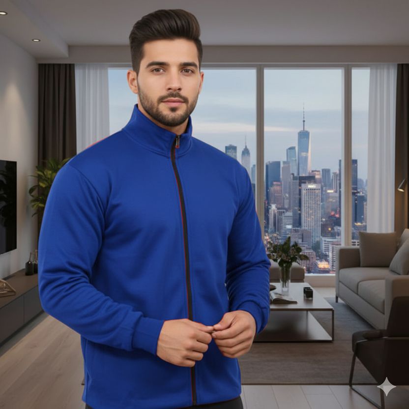 FASHLOOK Full Sleeve Solid Men Sweatshirt - Image 5