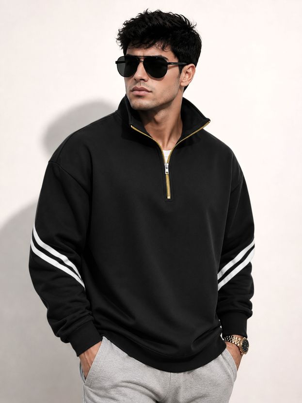 TRIPR Full Sleeve Striped Men Sweatshirt - Image 5