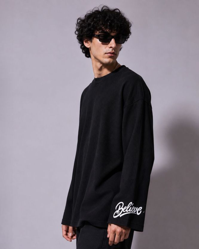 Cloth N Code Men Black Cotton T-Shirt - Image 3