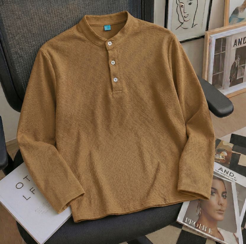 Try Colorblock Men Polo Neck Brown, Light Green T-Shirt - Image 7