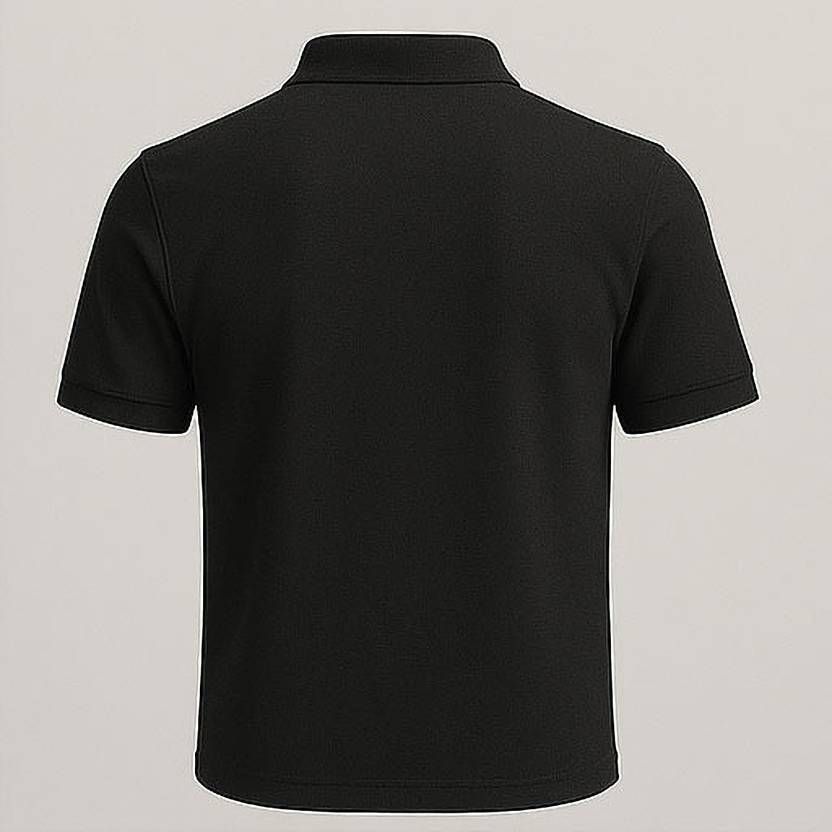 Amaran Men Black Polo Neck T-Shirt - Image 2