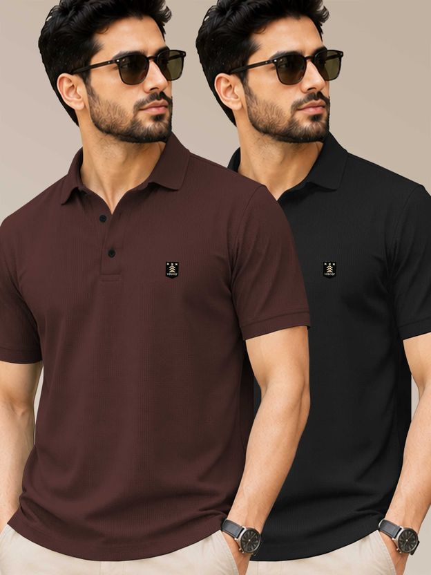 VeBNoR Black Polo Neck T-Shirt - Image 9