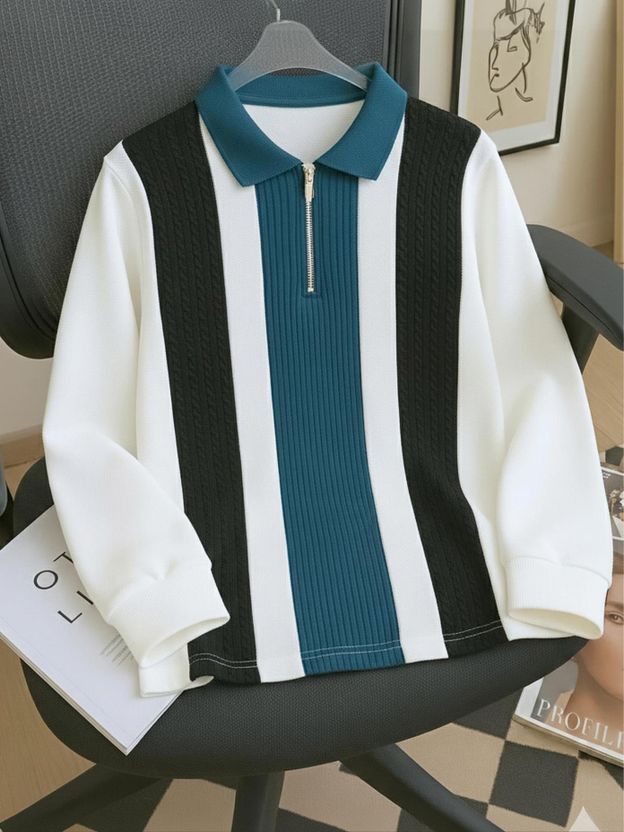 AUSK Men Full Sleeve Striped Sweatshirt - Image 9