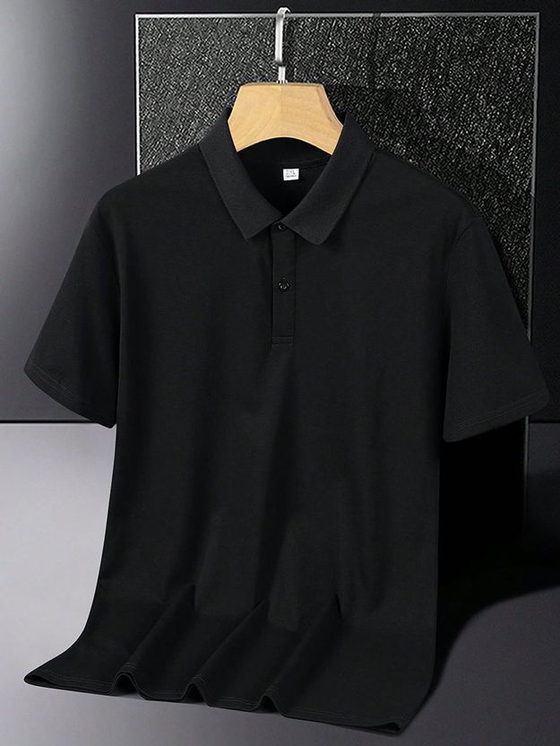 Amaran Men Black Polo Neck T-Shirt - Image 5