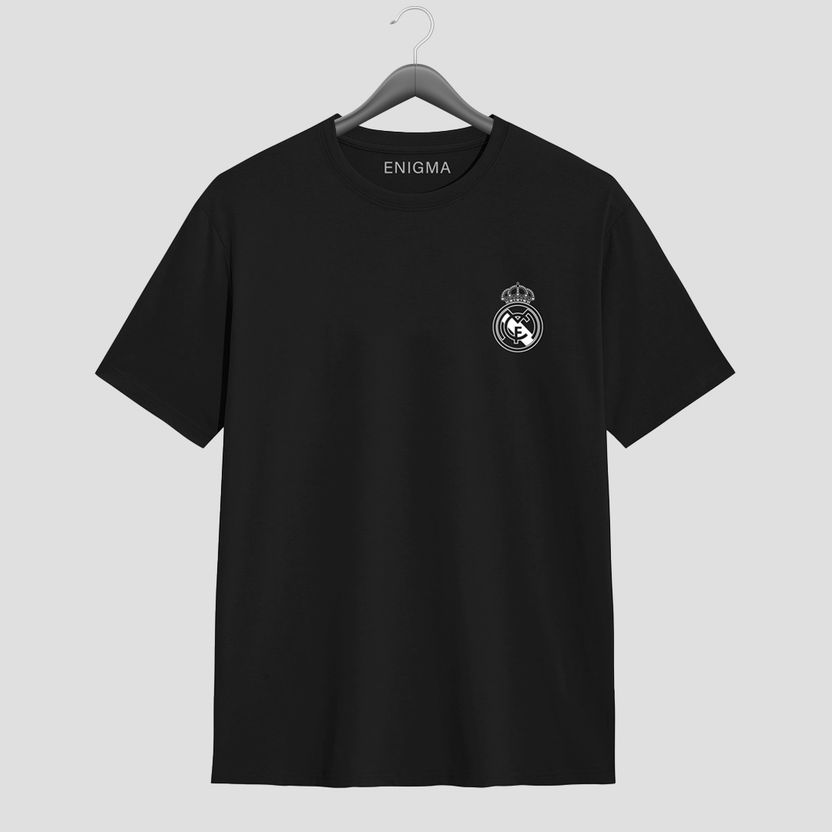 ENIGMA Men Black Cotton T-Shirt - Image 2