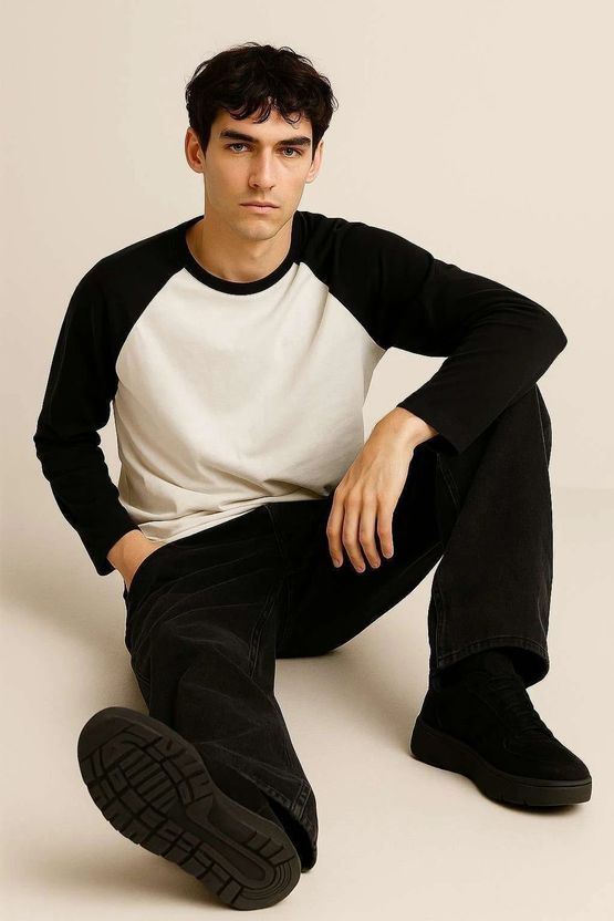 MK Digital Men's White, Black Round Neck T-Shirt - Image 5