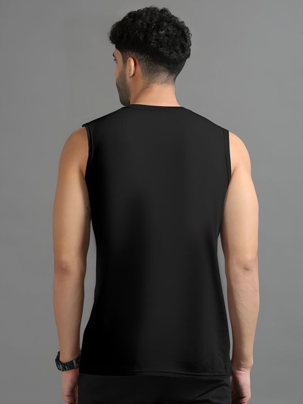 Jangoboy Men Black Round Neck T-Shirt - Image 3