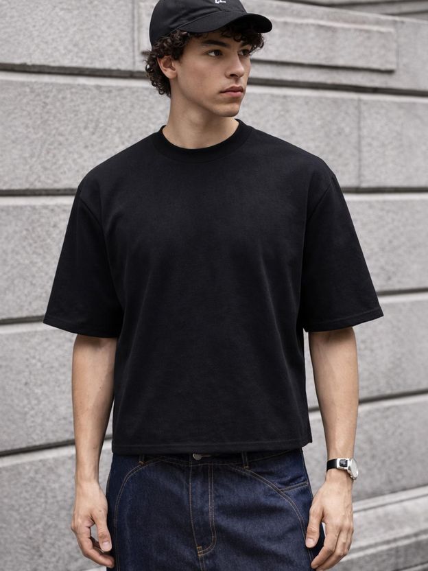 FTX Men Navy Blue Cotton Blend T-Shirt - Image 6
