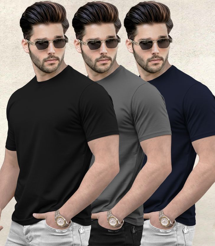 TRIPR Men Multicolor Round Neck T-Shirt - Image 7