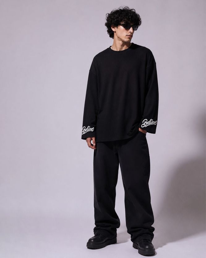 Cloth N Code Men Black Cotton T-Shirt - Image 2