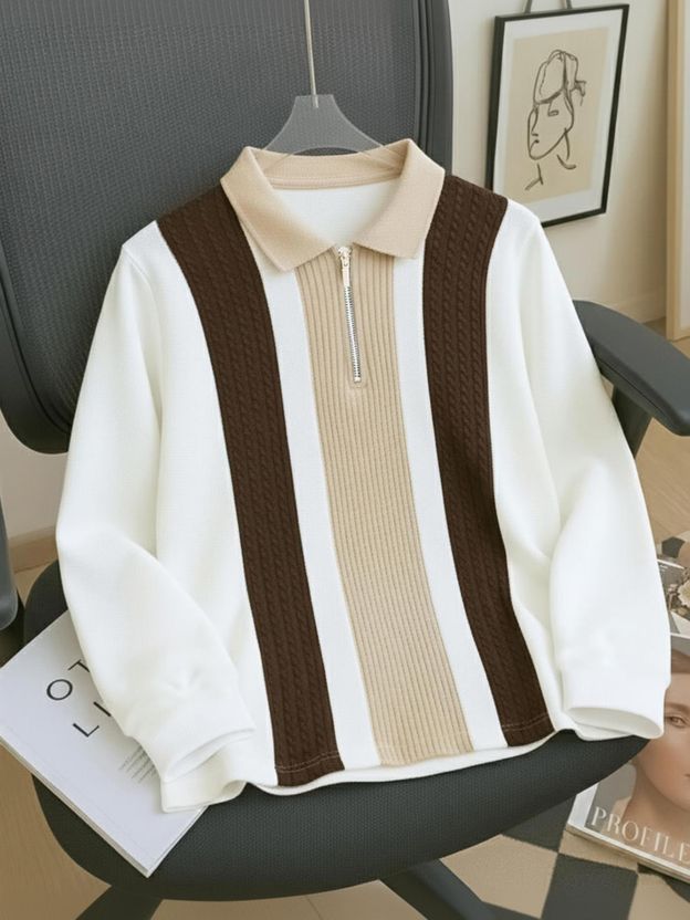 AUSK Men Full Sleeve Striped Sweatshirt - Image 6