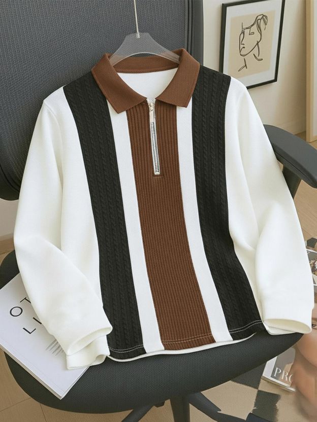 AUSK Men Full Sleeve Striped Sweatshirt - Image 7