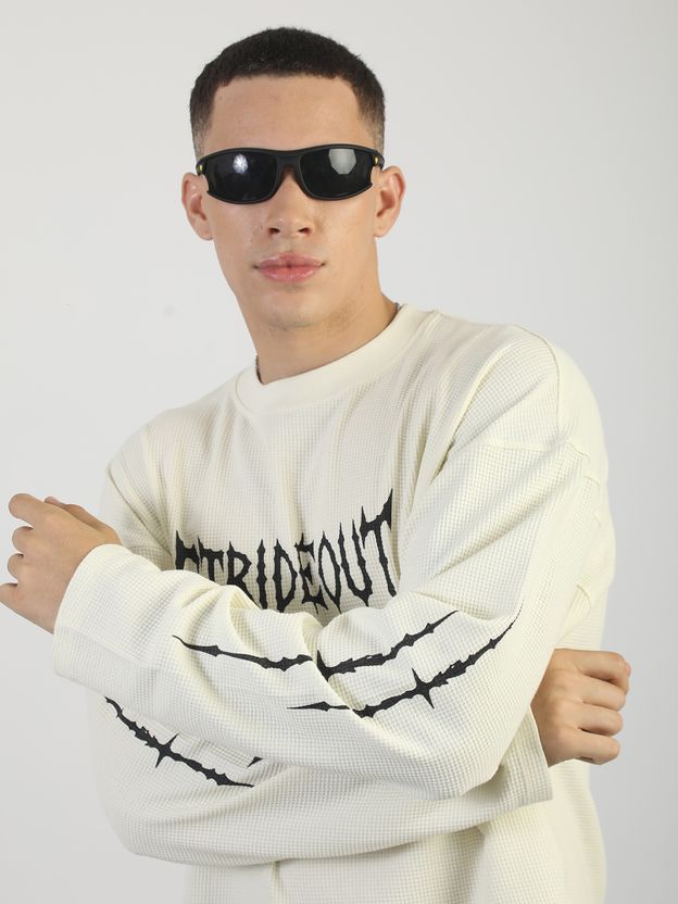 MANIAC Men White Black Cotton Blend T-Shirt - Image 4