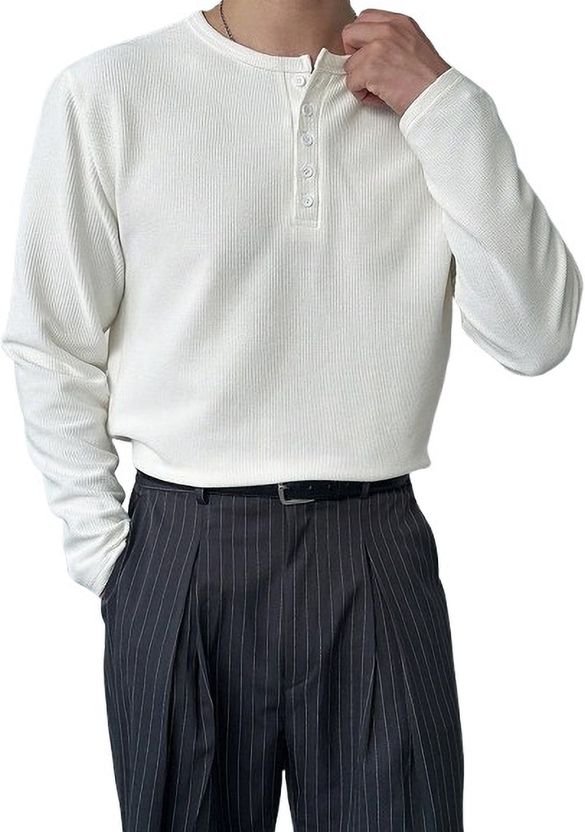 The Modern Soul Silver Men Henley Neck T-Shirt - Image 9