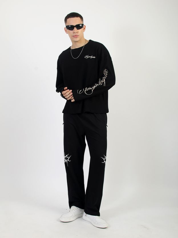 MANIAC Men Black Cotton Blend T-Shirt - Image 7